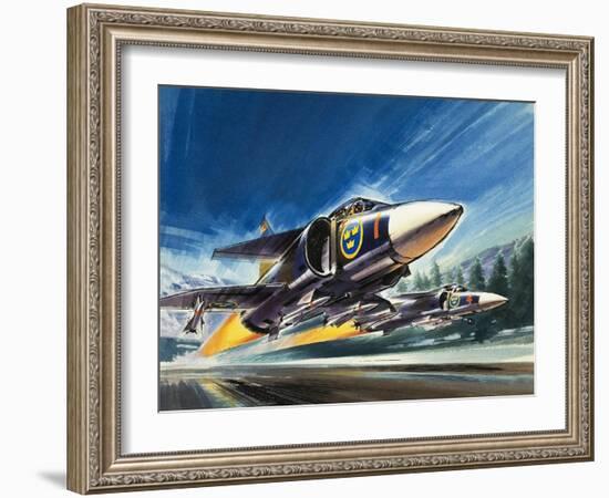 Unidentified Jet Fighter-Wilf Hardy-Framed Giclee Print
