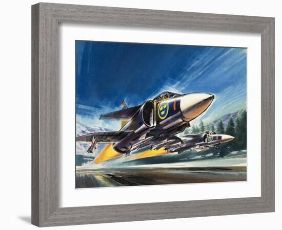 Unidentified Jet Fighter-Wilf Hardy-Framed Giclee Print