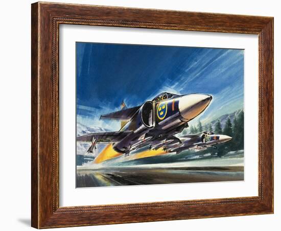 Unidentified Jet Fighter-Wilf Hardy-Framed Giclee Print