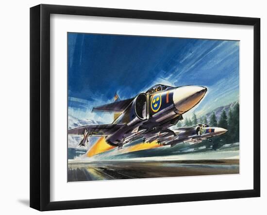 Unidentified Jet Fighter-Wilf Hardy-Framed Giclee Print