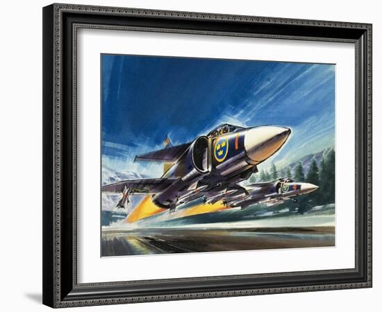 Unidentified Jet Fighter-Wilf Hardy-Framed Giclee Print