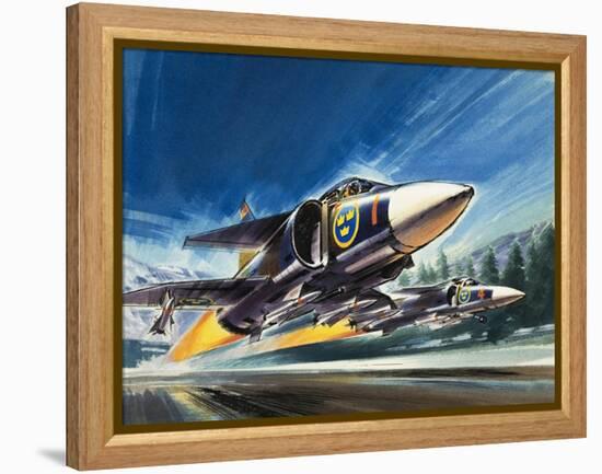 Unidentified Jet Fighter-Wilf Hardy-Framed Premier Image Canvas