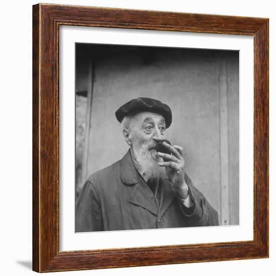 Unidentified Man Smelling a Truffle-Thomas D^ Mcavoy-Framed Photographic Print