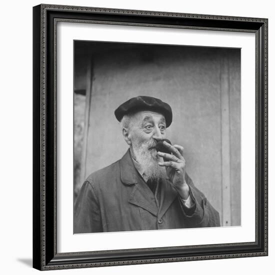 Unidentified Man Smelling a Truffle-Thomas D^ Mcavoy-Framed Photographic Print