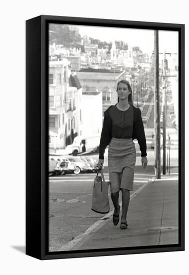 Unidentified Model in San Francisco, California, 1960-Allan Grant-Framed Premier Image Canvas