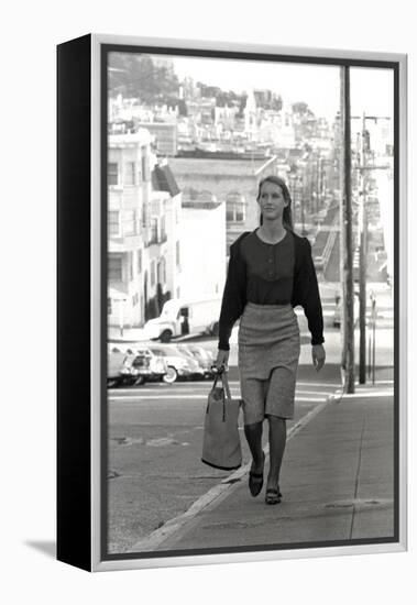 Unidentified Model in San Francisco, California, 1960-Allan Grant-Framed Premier Image Canvas