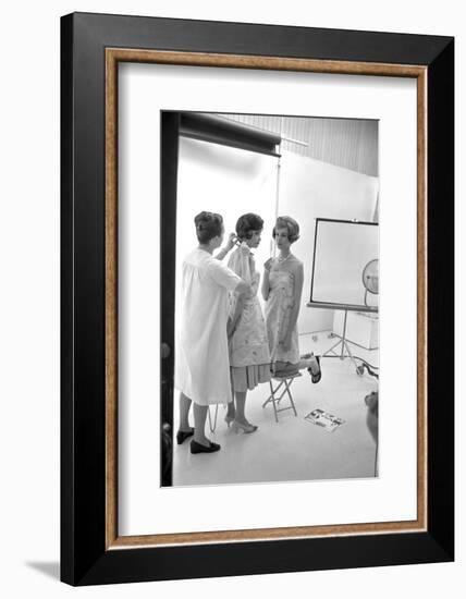 Unidentified Model Shoot. Part of Allan Grant's Series "The Golden Girls of the West", 1960-Allan Grant-Framed Photographic Print