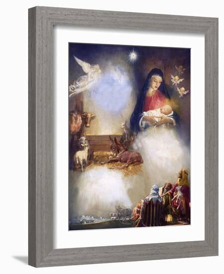 Unidentified Montage Based on the Birth of Jesus-John Millar Watt-Framed Giclee Print