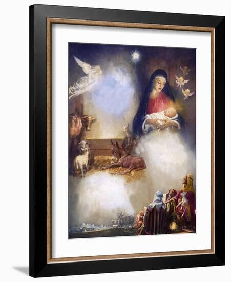 Unidentified Montage Based on the Birth of Jesus-John Millar Watt-Framed Giclee Print