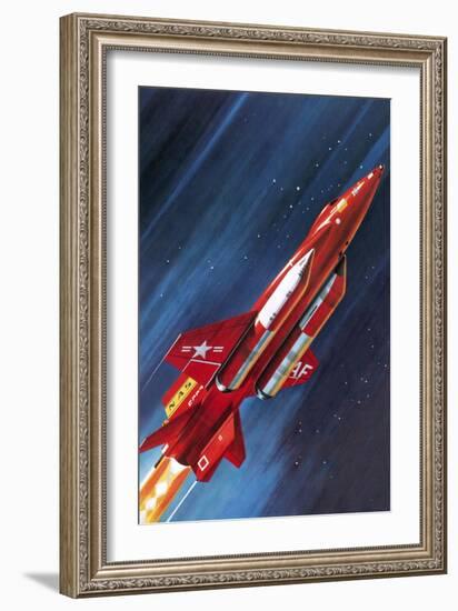 Unidentified NASA Rocket Plane-Wilf Hardy-Framed Giclee Print