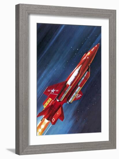 Unidentified NASA Rocket Plane-Wilf Hardy-Framed Giclee Print