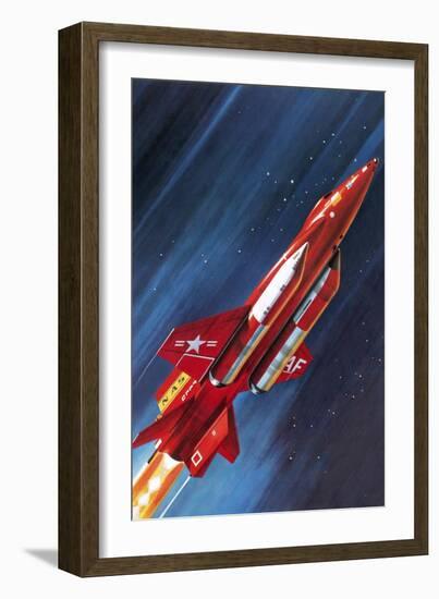 Unidentified NASA Rocket Plane-Wilf Hardy-Framed Giclee Print