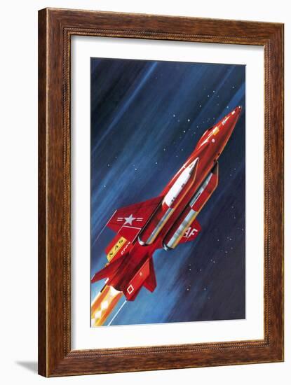 Unidentified NASA Rocket Plane-Wilf Hardy-Framed Giclee Print