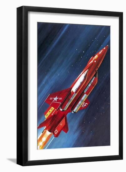 Unidentified NASA Rocket Plane-Wilf Hardy-Framed Giclee Print