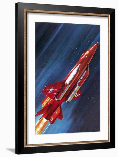 Unidentified NASA Rocket Plane-Wilf Hardy-Framed Giclee Print