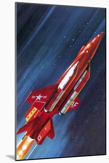 Unidentified NASA Rocket Plane-Wilf Hardy-Mounted Giclee Print