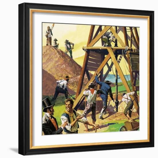 Unidentified Oil Drilling Rig-null-Framed Giclee Print