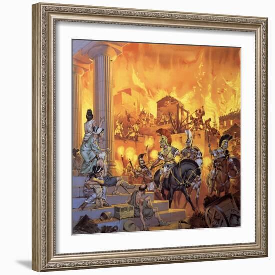 Unidentified Roman Attack-Angus Mcbride-Framed Giclee Print