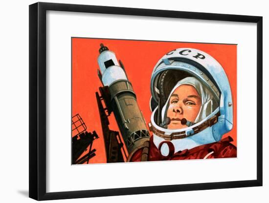 Unidentified Russian Cosmonaut-null-Framed Giclee Print