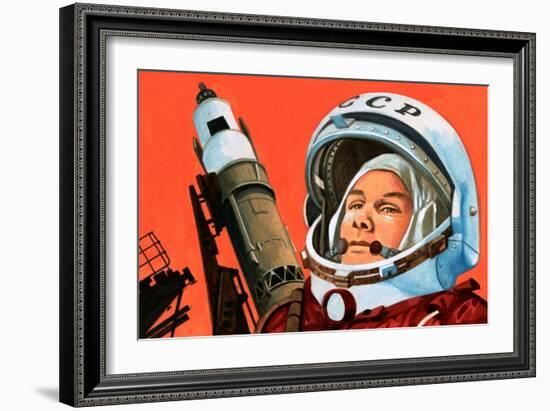 Unidentified Russian Cosmonaut-null-Framed Giclee Print