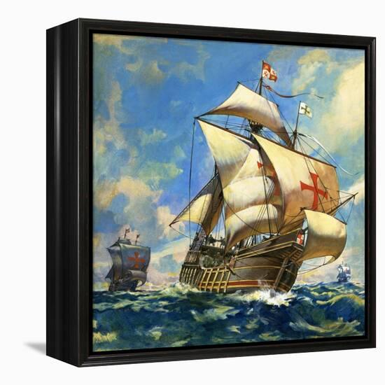 Unidentified Sailing Ships-Andrew Howat-Framed Premier Image Canvas