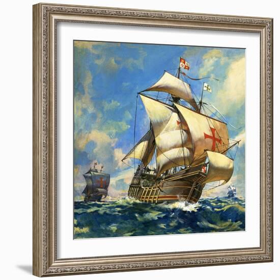 Unidentified Sailing Ships-Andrew Howat-Framed Giclee Print