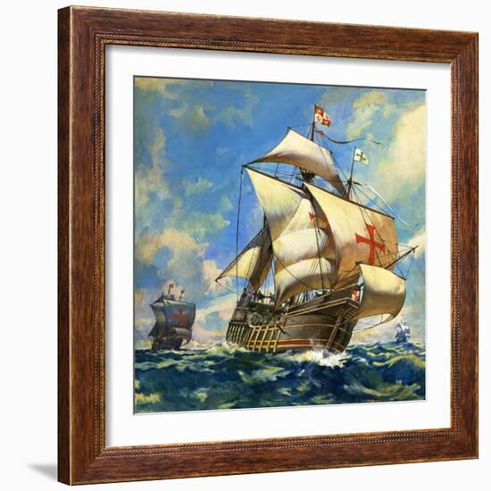 Unidentified Sailing Ships-Andrew Howat-Framed Giclee Print