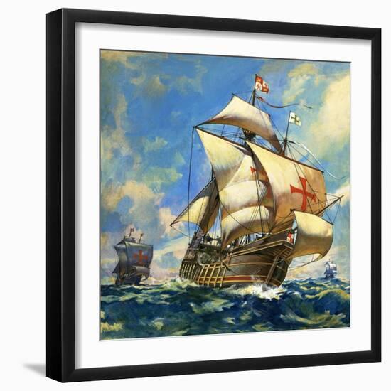 Unidentified Sailing Ships-Andrew Howat-Framed Giclee Print