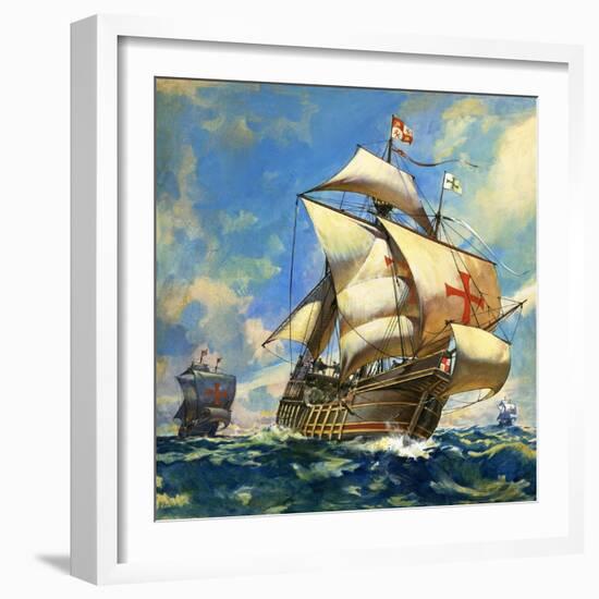 Unidentified Sailing Ships-Andrew Howat-Framed Giclee Print