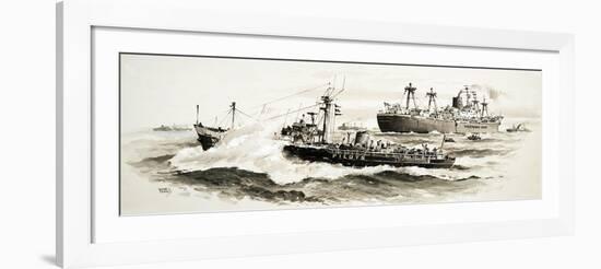 Unidentified Ship and Pilits Boat-John S. Smith-Framed Giclee Print