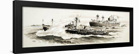 Unidentified Ship and Pilits Boat-John S. Smith-Framed Giclee Print