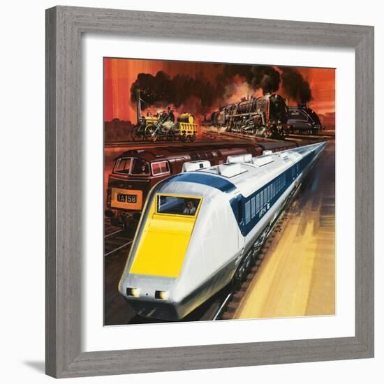 Unidentified Train Montage-Wilf Hardy-Framed Giclee Print