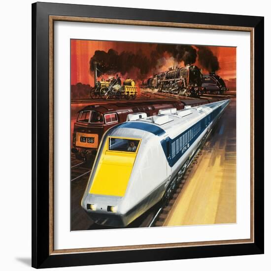 Unidentified Train Montage-Wilf Hardy-Framed Giclee Print