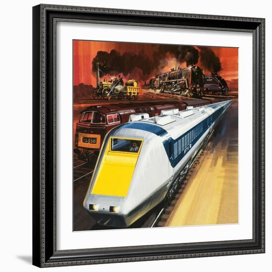 Unidentified Train Montage-Wilf Hardy-Framed Giclee Print