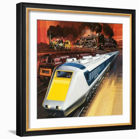 Unidentified Train Montage-Wilf Hardy-Framed Giclee Print