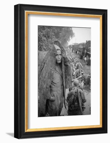 Unidentified Troops Leaving Hanoi, Vietnam, 1954-Howard Sochurek-Framed Photographic Print