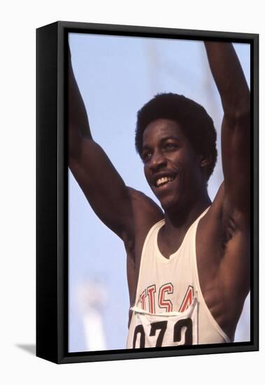 Unidentified Us Athlete at the 1972 Summer Olympic Games in Munich, Germany-John Dominis-Framed Premier Image Canvas