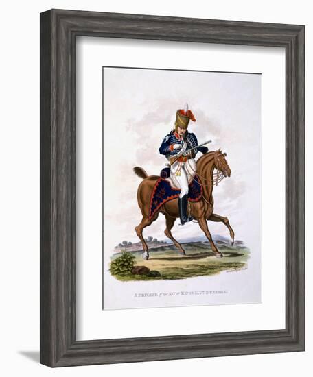 Uniform of a Private of the 15th or King's Light Dragoons (Hussars), from 'Costume of the British…-Charles Hamilton Smith-Framed Giclee Print