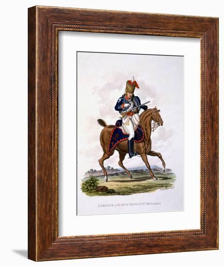 Uniform of a Private of the 15th or King's Light Dragoons (Hussars), from 'Costume of the British…-Charles Hamilton Smith-Framed Giclee Print