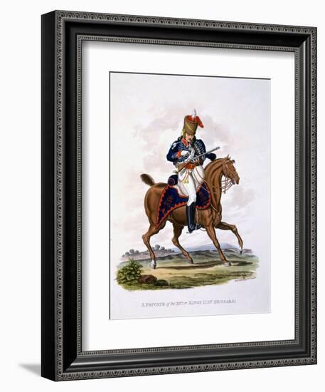 Uniform of a Private of the 15th or King's Light Dragoons (Hussars), from 'Costume of the British…-Charles Hamilton Smith-Framed Giclee Print