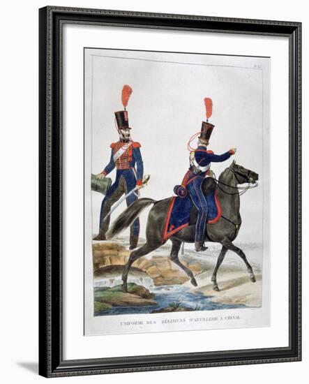 Uniform of a Regiment of Horse Artillery, France, 1823-Charles Etienne Pierre Motte-Framed Giclee Print