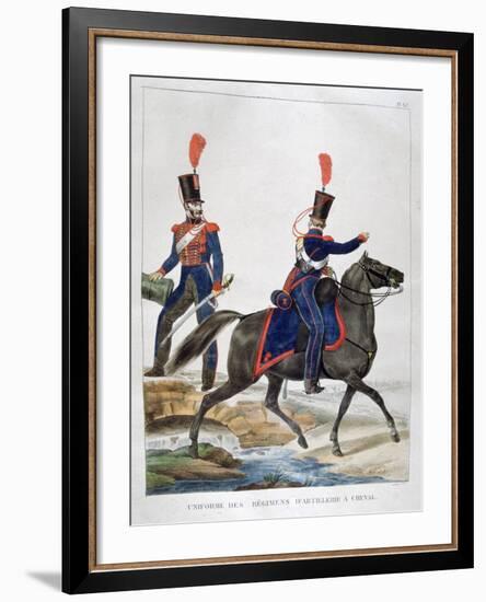 Uniform of a Regiment of Horse Artillery, France, 1823-Charles Etienne Pierre Motte-Framed Giclee Print