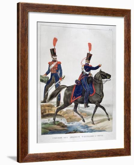 Uniform of a Regiment of Horse Artillery, France, 1823-Charles Etienne Pierre Motte-Framed Giclee Print