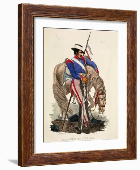 Uniform of Infantry Dragoon-Claudio Linati-Framed Giclee Print