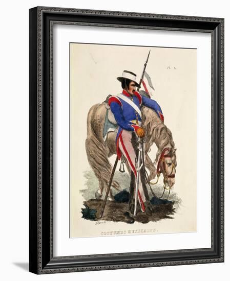 Uniform of Infantry Dragoon-Claudio Linati-Framed Giclee Print