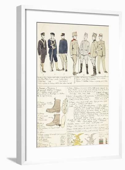Uniform Variations of Kingdom of Italy, 1912-null-Framed Giclee Print