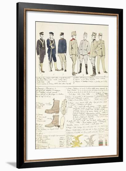 Uniform Variations of Kingdom of Italy, 1912-null-Framed Giclee Print