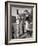 Uniformed Drum Major for the University of Michigan Marching Band on a March Across the Campus Lawn-Alfred Eisenstaedt-Framed Photographic Print