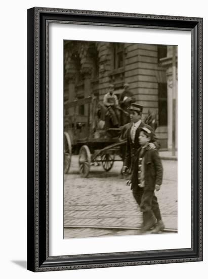 Uniformed Messengers-Lewis Wickes Hine-Framed Photo