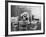 Uniformed Nurse Bathes a Baby in Hospital-null-Framed Photographic Print